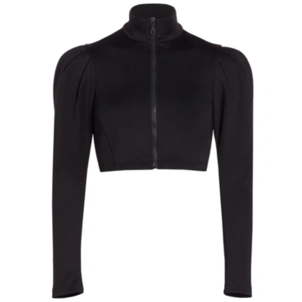 Heroine Sport Defined Zip Up Cropped Jacket Black